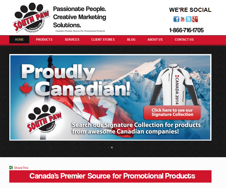 south_paw_website_homepage